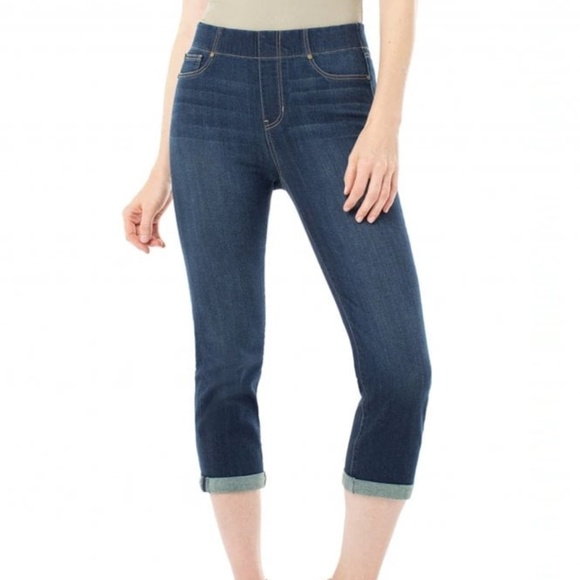 LIVERPOOL Jeans Size 8/29 LA Chloe Comfort The Crop Pull-On Travel - Picture 2 of 12